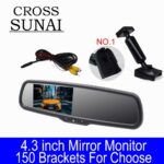 No.1 Bracket 4.3 inch Car HD Rearview Mirror Monitor Auto Brightenss Change LCD Auto Dimming Night Vision Reversing Camera 1