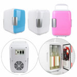 Portable Mini 4L Car Fridge Refrigerator Cooler Warmer Compact Skincare Milk Beer AC/DC for Office Camping 6