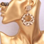 Earrings for women jewelry boho indian big bohemian statement gold drop 2019 geometric red yellow oversize vintage Weaving cc 2