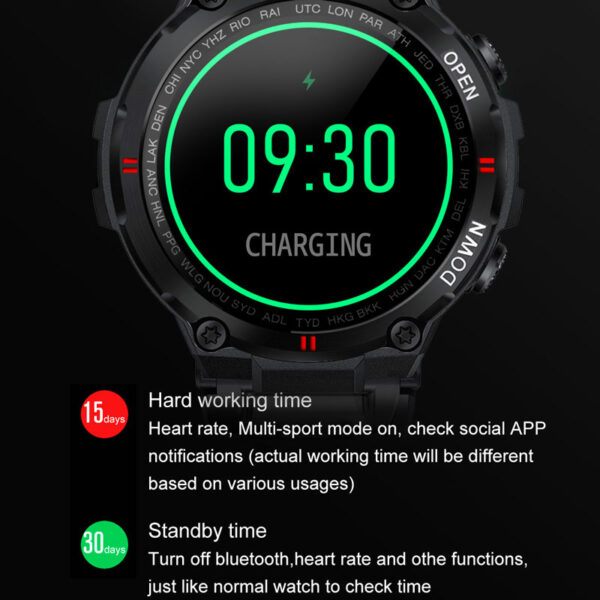 Rollstimi smart watch Men fashion Outdoor Sports Waterproof Fitnes Tracker Blood Pressure Monitor Bluetooth call smart wristband 4