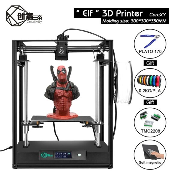 Creativity 3D Printer Corexy ELF Printer Stable Frame Kit With TMC2208 Silent Drive Resume Power Off Cmagnet Build Plate 1