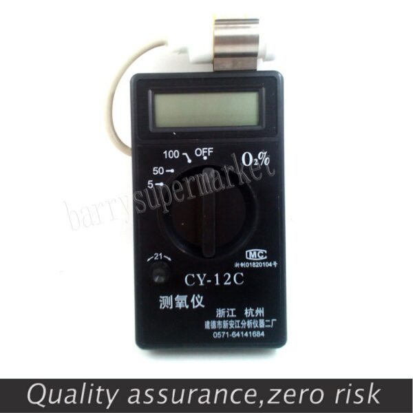 Oxygen Concentration meter Oxygen Content Tester Meter Oxygen Detector O2 tester CY-12C digital oxygen analyzer 0-5%0-50% 0-100% 6