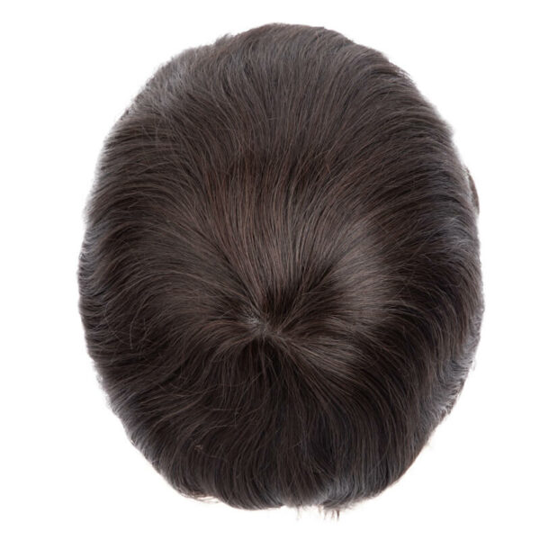 Male Hair Prosthesis 0.12-0.14mm Injection Skin Toupee Men Durable Wigs For Men 100% Human Hair System Unit Capillary Prosthesis 6