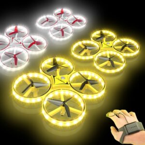 Halolo Flying Watch Gesture Helicopter UFO RC Drone Hand Electronic Quadcopter Interactive Induction dron Kids toys 2