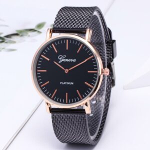 Geneva Watch Simple Ultra-Thin Silicone Mesh Strap Watches Unisex Business Sale Fashion Men For Women Clock Orologio Donna Reloj 2