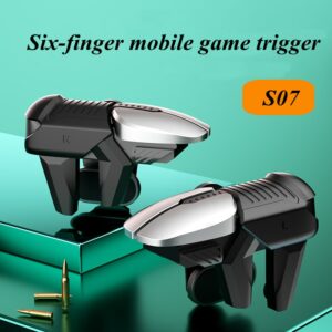 S07 Mobile Game Trigger for PUBG Phone Gaming Controller L1 R1 Alloy Key Button for IPhone Android Gamepad Joystick Aim Shooting 2