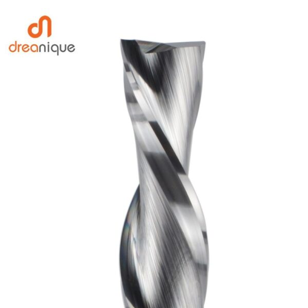 Dreanique 1pc Solid Carbide Milling Cutter 3.175 4 6 8mm 2 Flute Spiral Router Bit Carbide End Mill  Wood MDF Down cut 4