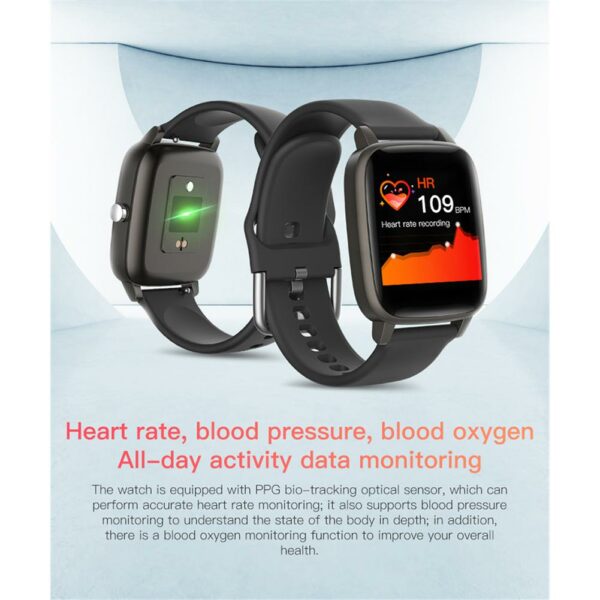 T68 Smart Watch 1.54inch TFT Square Watch Body Temperature Measure Sports Fitness Heart Rate Blood Pressure Monitor Smartwatch 6