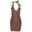 Women Sexy Low V-Neck Mini Dress Hollow Out Backless Faux PU Leather Dresses Women Lace Up Halter Pencil Dress FemaleStreetwear 7