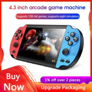X1 4.3-inch Handheld Game Console Built-in 10000 Games Video Game Consoles 4.3-inch Classic Dual-Shake Consolas De Videojuegos 1
