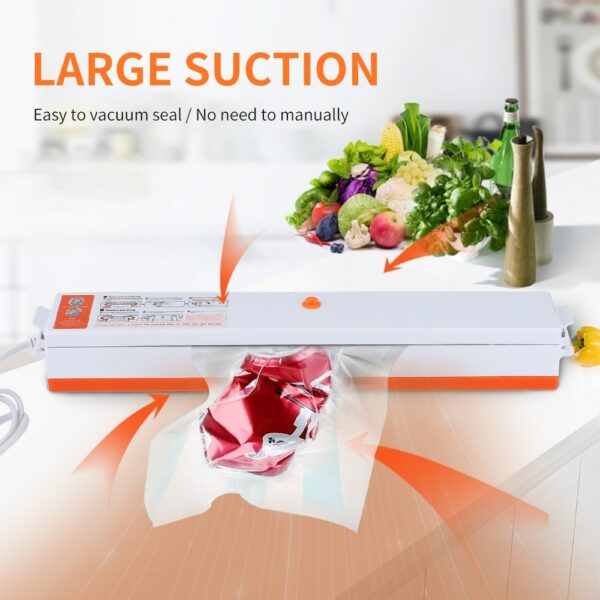 Electric Vacuum Packaging Machine Plastic Bag Sealer for Home Kitchen with 10PCS Sealer Bag 110V/220V High Power Food Storage 3