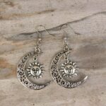 New Wiccan Sun Moon Earring Creative Gift For Women Festival Jewelry Charm Celestial Charm Sun Hippie Fashion 2021 Statement 4