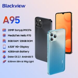 Blackview A95 8GB RAM 128GB ROM Smartphone MTK Helio P70 Octa Core 6.5" Display 4380mAh Battery Global Version 1