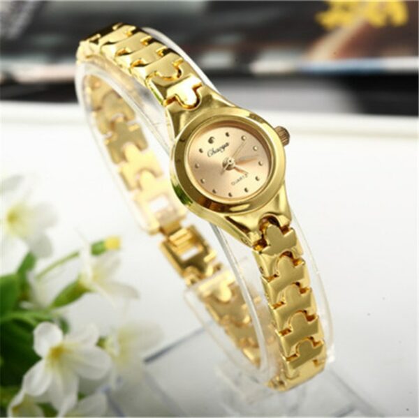 Women Bracelet Watch Mujer Golden Relojes Small Dial Quartz leisure Watch Popular Wristwatch Hour female ladies elegant watches 4