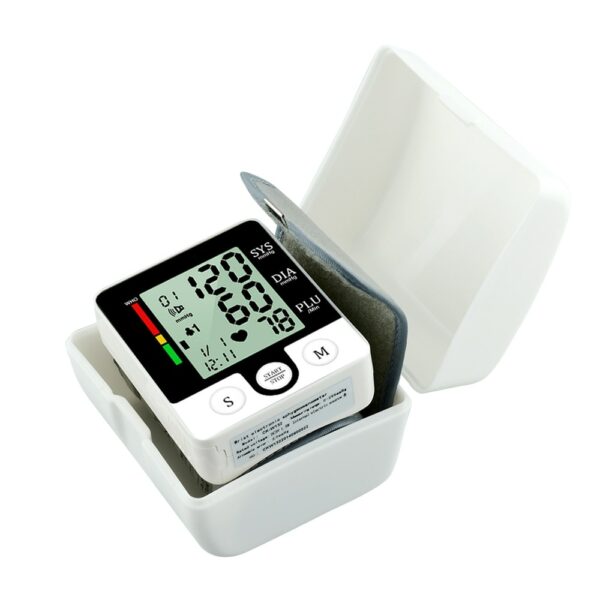 Blood Pressure Monitor Digital Heart Beat Rate Pulse Meter Electric Wrist Voice Alarm Automatic Home Blood Pressure Meter Kit 1
