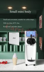 110V/220V Counter Top Long Life Small Soft Ice Cream Make Machine Commercial Home Table  Vending Machine Maker On Sale 5