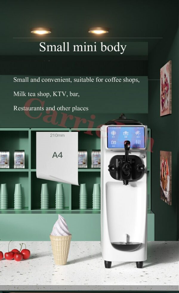 110V/220V Counter Top Long Life Small Soft Ice Cream Make Machine Commercial Home Table  Vending Machine Maker On Sale 5