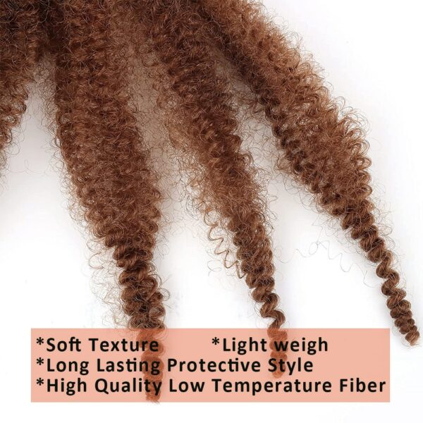 Hair Nest 24Inch Springy Afro Twist Hair Soft Pre-Separated Locs Synthetic Marley Crochet Braiding Hair Spring Twist Hair 5