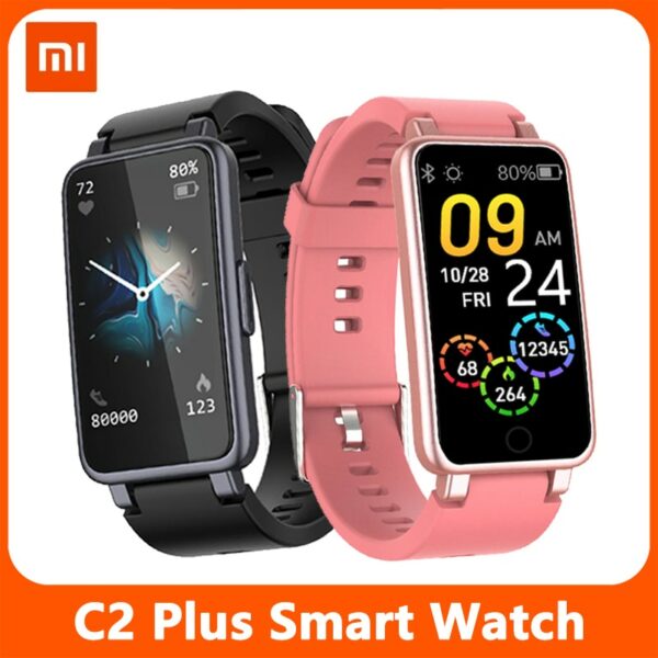 C2 Plus 1.14 Inch Smart Watch Men Women Waterproof Fitness Tracking Sport Smart Bracelet Sleep Blood Pressure Monitoring New 1