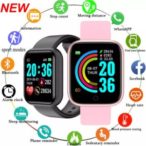 2022 D20 1.33 inch Smart Watch Heart Monitor Fitness Tracker Waterproof Sport Smartwatch for Women's Watches Y68 PK Huawei GT2 1