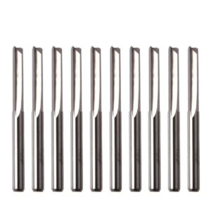 10pcs Milling Cutters 1/8" End Mill CNC Milling Cutter Cutting Tools Double Straight Flutes 1