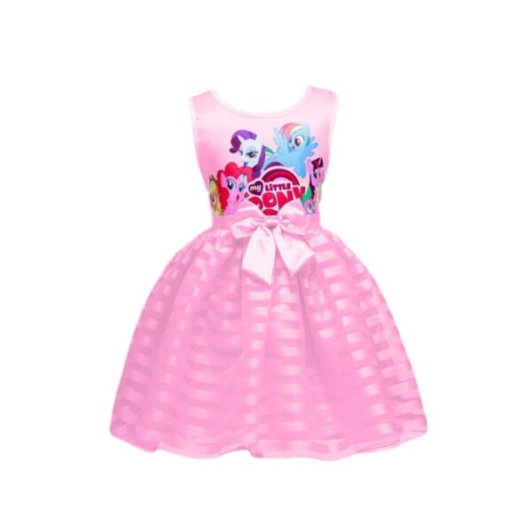 My Baby Princess Kids Unicorn Cotton Striped Cartoon Little Pony Summer Dresses For Girls Infantil Children Vestidos Clothing 6
