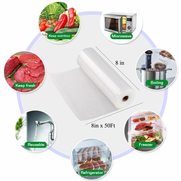 Sous Vide Roll Bags For Vacuum Packing Machine Packaging Food Storage Vacuum Bags for Vacuum Sealer length is 1500CM 4