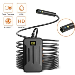 Wireless Inspection Camera 5.5mm /8mm Dual Lens WiFi Borescope 1080P HD Semi-Rigid Snake Camera With 9 LED For iPhone Android 1