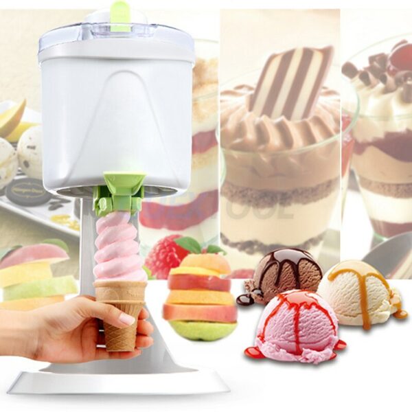 1L Desktop Ice Cream Machine Household Automatic Hard Cone Ice Cream Machine Large Capacity DIY Fruit Ice Cream Maker 3