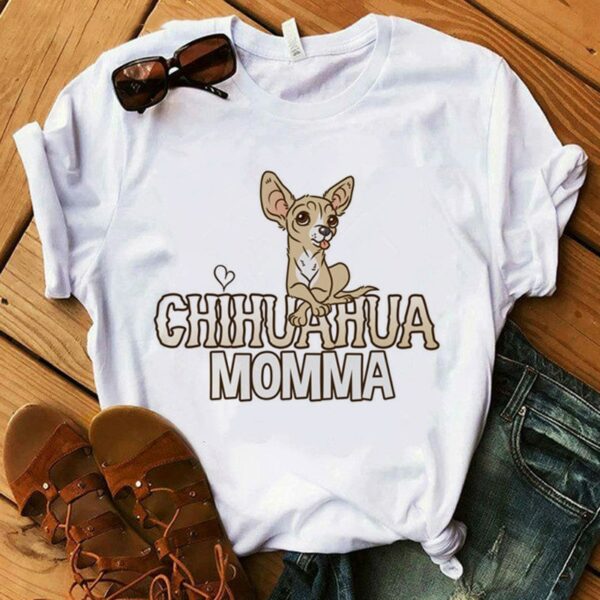 ZOGANKIN Chihuahua Momma Print Women T Shirt Summer New Fashion TShirt Funny Dog Design Lovely Girl T-shirt Tee Shirt Femme 1