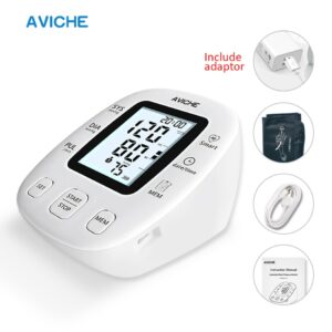 AVICHE Professional Automatic Digital Arm Blood Pressure Monitor Backlit LCD Display Talking Medical Device Sphygmomanometer 1