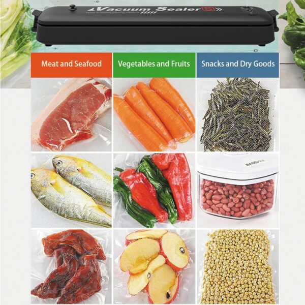 Byvalue New Vacuum Sealer For Food Storage Include 10 Vacuum Food Sealer Bags Sealing Packaging Machine Home Kitchen Sous Vide 5