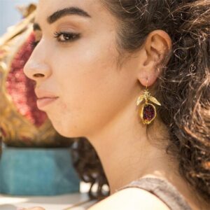 2020 Unique Ethnic Pomegranate Gold Dangle Earrings for Women Fashion Jewelry Vintage Earring Indian Tribe Brincos Accessories 2