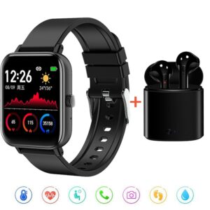Watch Men Women Heart Rate Blood Pressure Monitor Bracelet Full Touch Sport Waterproof Smartwatch Fitness Smart Equipment 2 Set 1
