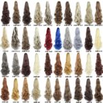 Ombre Long Synthetic Women Drawstring Ponytail Chorliss Loose Wave Clip in Hair Extension Black Blonde Brown Gray Fake Hairpiece 2