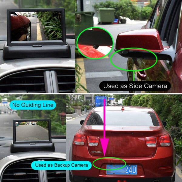 XCGaoon New Mini CCD 140 Degree Wide Angle Real Waterproof Car Front / Side / Rear View Backup Camera Can 360 Rotate 2