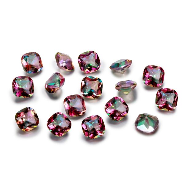 1.5-2.5ct Top Brand Rainbow Mystery Topaz Loose Gemstone 9x9MM Square Cut Stones Jewelry Decoration Stone 10 pcs/set 1