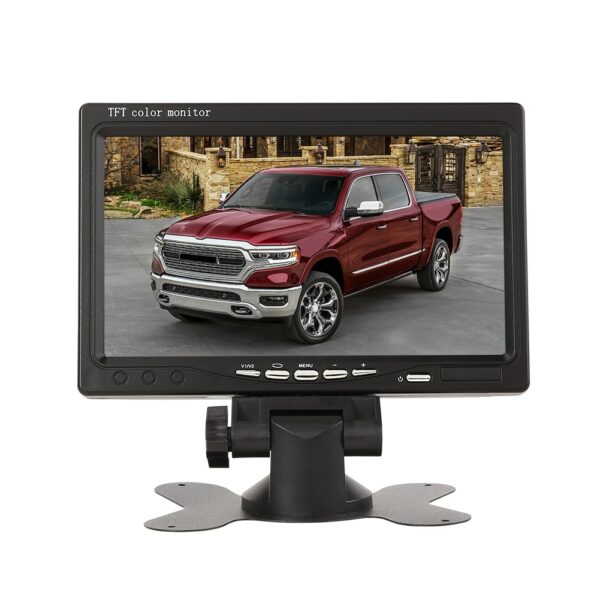 Car Monitor 7 inch TFT LCD Display Monitor DC 12V for Auto Rearview Home Security Surveillance Camera Dual Use 4
