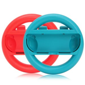 2Pcs Left&Right Game Steering Wheel Controller Handle Holder Grip For Nintendo Switch OLED JoyCon Controller Gamepad Accessories 2