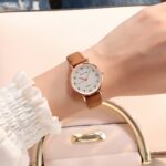Women's Simple Vintage Watches for Women Dial Wristwatch Leather Strap Wrist Watch High Quality Ladies Casual Bracelet Watches 5