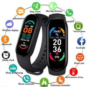 M6 Smart Watch Men Women Fitness Bracelet Tracker Heart Rate Monitor Waterproof Sport SmartWatch For Xiaomi IPhone Android 1