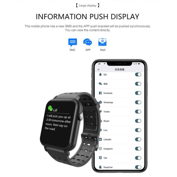 Y6 Pro Smart Watch Women Men Heart Rate Monitor Blood Pressure Waterproof Smartwatch Men Bluetooth Sports Fitness Wristwatch 5