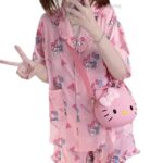 Women Pajamas KT Clothing Cinnamorolled Melodyed My Pyjamas Short Sleeves Suit Female Sleepwear Y2k Homewear 1
