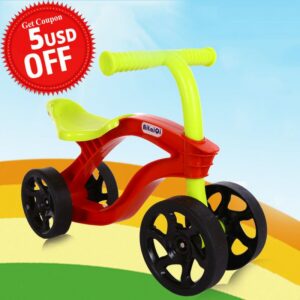 4 Wheels Children's Push Scooter Balance Bike Walker Infant Scooter Bicycle for Kids Outdoor Ride on Toys Cars Wear Resistant 1