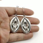 Hot / Metal Carving To Attract Gifts for Hanging Female Genitals Earring Pendant Female Genital Gift Jewelry 1