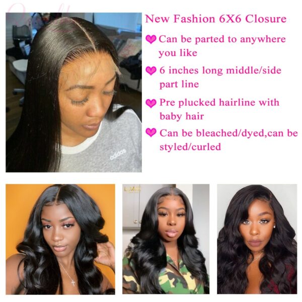 4x4 5x5 6x6 6*6 Lace Closures And Human Hair Bundles With 13x4 Lace Frontal Brazilian Hair Weave Straight 3 Bundles With Closure 3