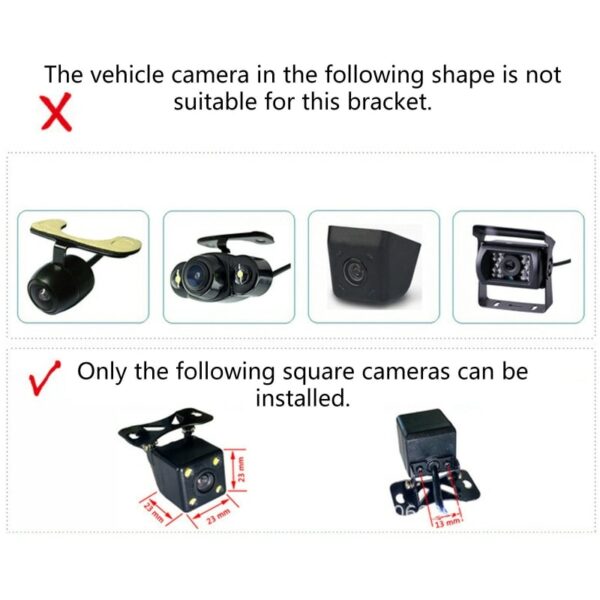 1Pc Car Rear View Camera Bracket Plate Lights Mount Universal Vehicle Reverse Cam Back Up Holder Compatible with Kia K3 K3S 6
