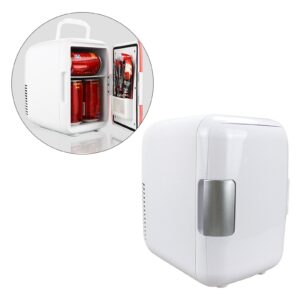 Portable Mini 4L Car Fridge Refrigerator Cooler Warmer Compact Skincare Milk Beer AC/DC for Office Camping 2