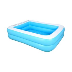 Children's Inflatable Swimming Pool 110cm 2layers Square Swimming Pool Bathing Tub Baby Kid Home Outdoor Ocean Ball Pool 1