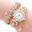 Women Bracelet Watches Ladies Love Leather Strap Rhinestone Quartz Wrist Watch LL@17 9
